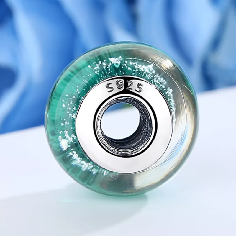(immagine per) Charm tipo Pandora Vetro di Murano verde - SCZ021 - Visualizza 4