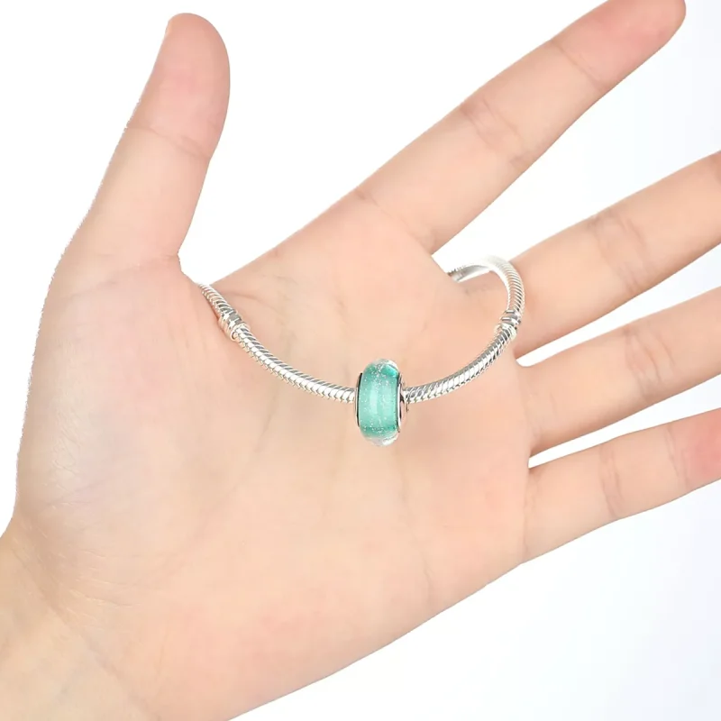 (immagine per) Charm tipo Pandora Vetro di Murano verde - SCZ021 - Visualizza 5