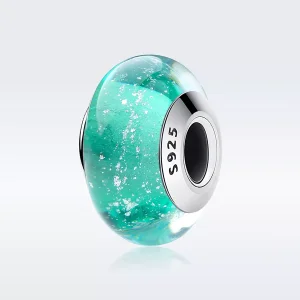 (immagine per) Charm tipo Pandora Vetro di Murano verde - SCZ021