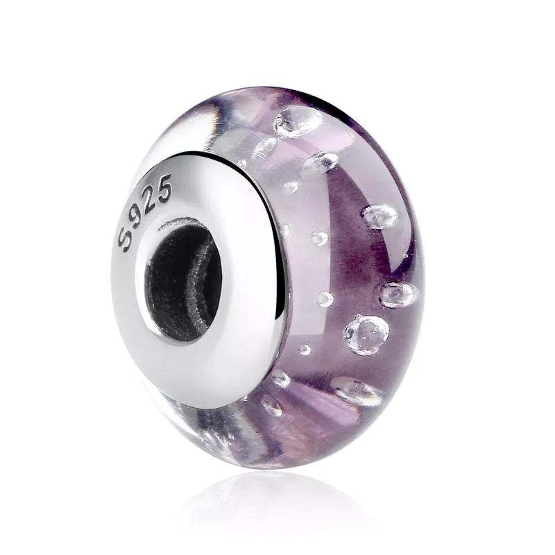 (immagine per) Charm tipo Pandora Vetro di Murano viola - SCZ001 - Visualizza 2