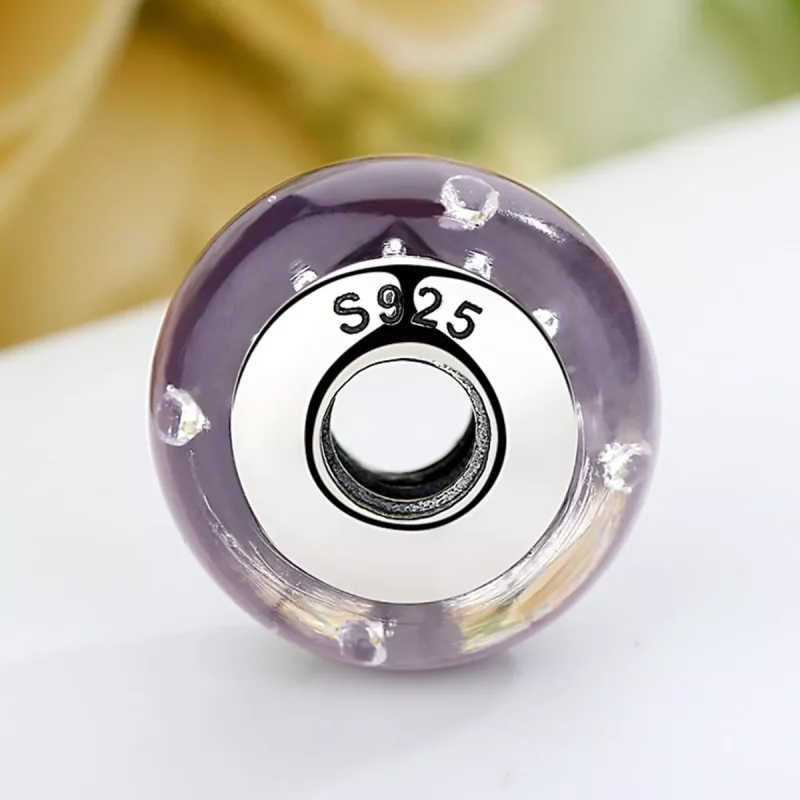 (immagine per) Charm tipo Pandora Vetro di Murano viola - SCZ001 - Visualizza 5