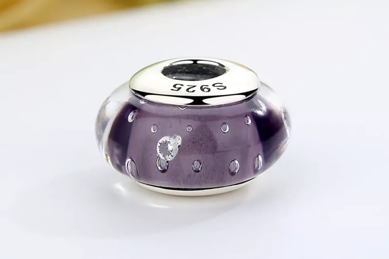 (immagine per) Charm tipo Pandora Vetro di Murano viola - SCZ001 - Visualizza 8