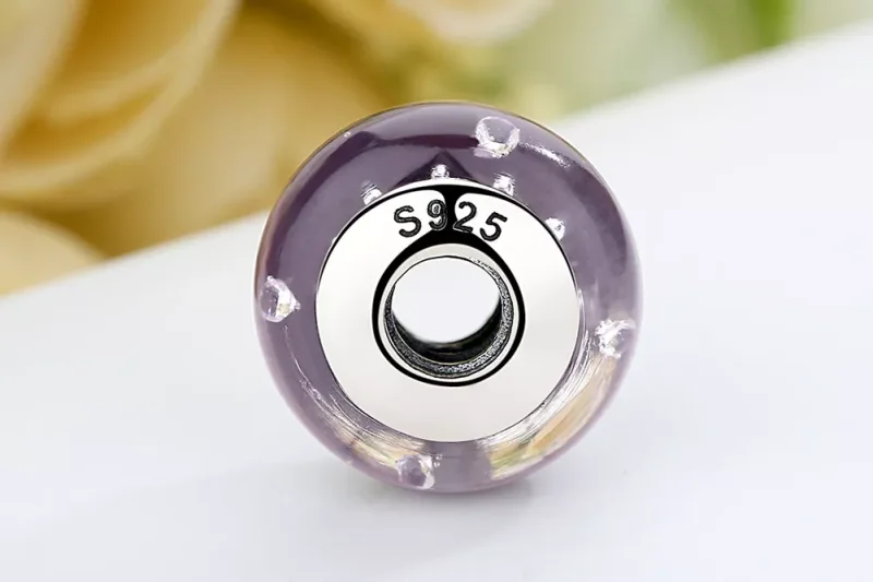 (immagine per) Charm tipo Pandora Vetro di Murano viola - SCZ001 - Visualizza 9
