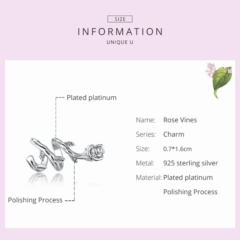 (immagine per) Charm tipo Pandora Viti di rose - BSC310 - Visualizza 7