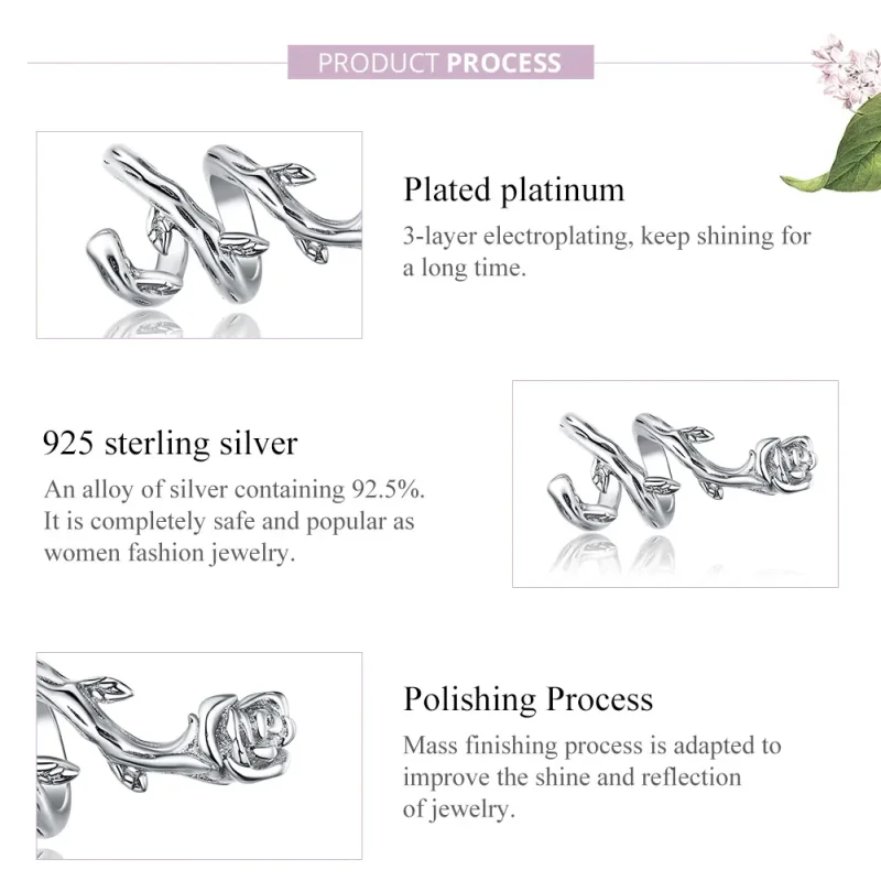 (immagine per) Charm tipo Pandora Viti di rose - BSC310 - Visualizza 8