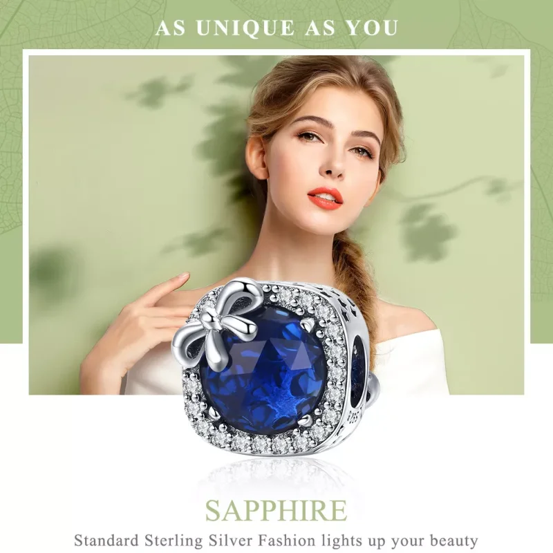 (immagine per) Charm tipo Pandora Zaffiro - SCC1058 - Visualizza 2