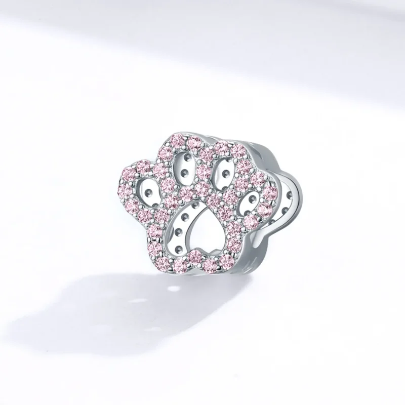 (immagine per) Charm tipo Pandora Zampa rosa - BSC164 - Visualizza 2