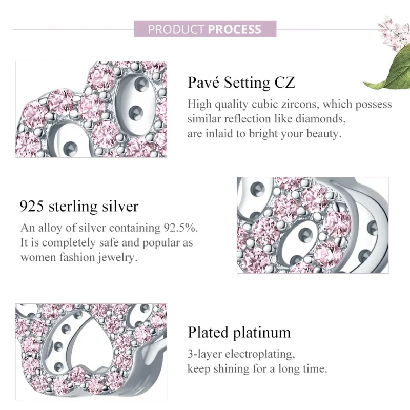 (immagine per) Charm tipo Pandora Zampa rosa - BSC164 - Visualizza 8