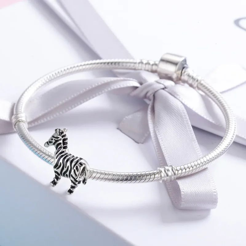 (immagine per) Charm tipo Pandora Zebra animale adorabile - SCC550 - Visualizza 4