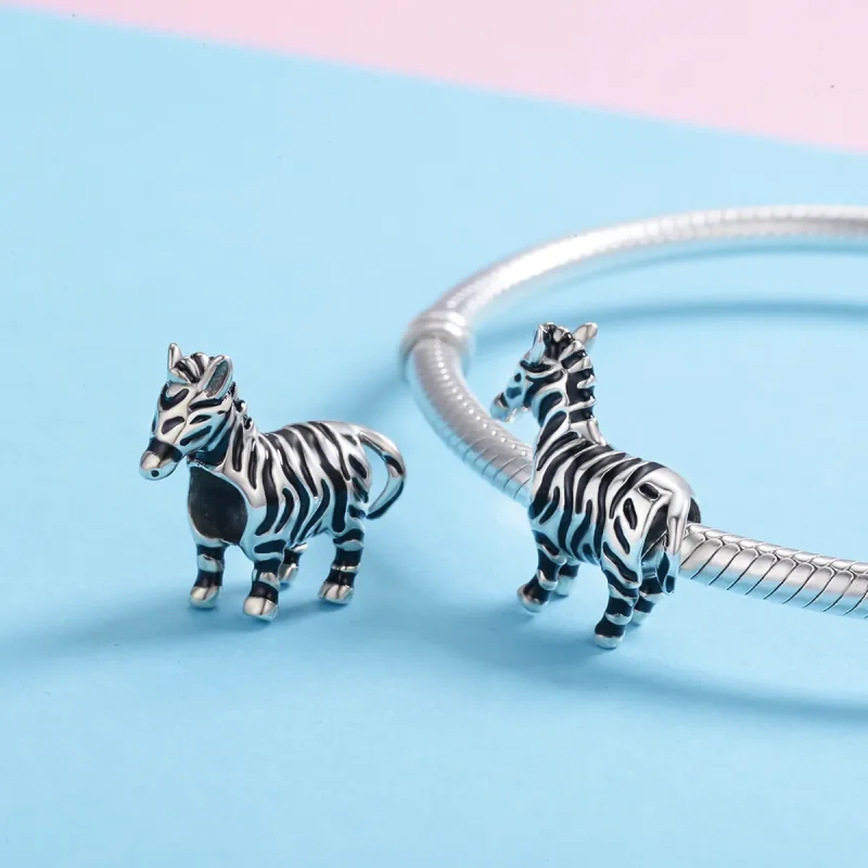 (immagine per) Charm tipo Pandora Zebra animale adorabile - SCC550 - Visualizza 5