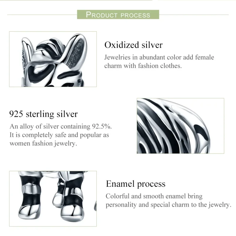 (immagine per) Charm tipo Pandora Zebra animale adorabile - SCC550 - Visualizza 6