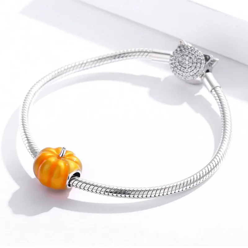 (immagine per) Charm tipo Pandora Zucca carina - BSC333 - Visualizza 3