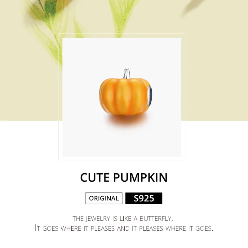 (immagine per) Charm tipo Pandora Zucca carina - BSC333 - Visualizza 6