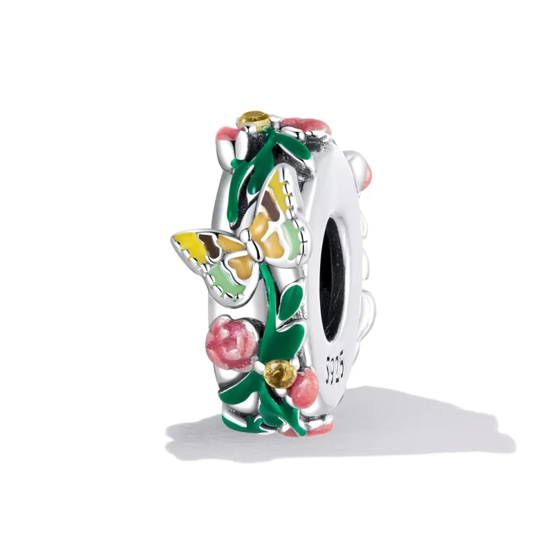 (immagine per) Distanziatore tipo Pandora Fiore di farfalla - SCC2251 - Visualizza 2