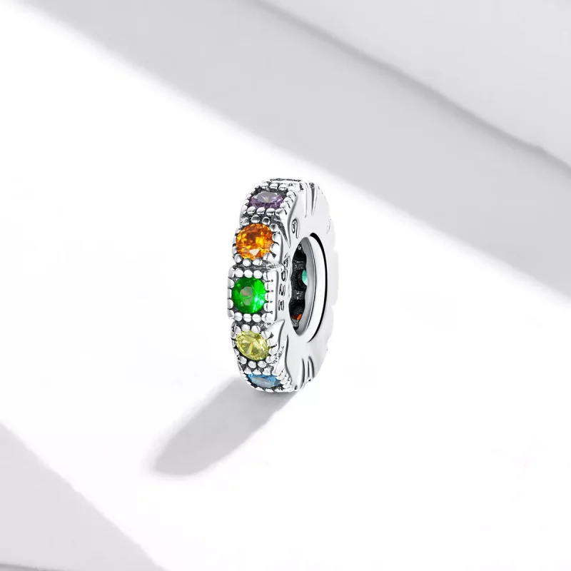 (immagine per) Distanziatore tipo Pandora Pietra Arcobaleno - BSC473 - Visualizza 2