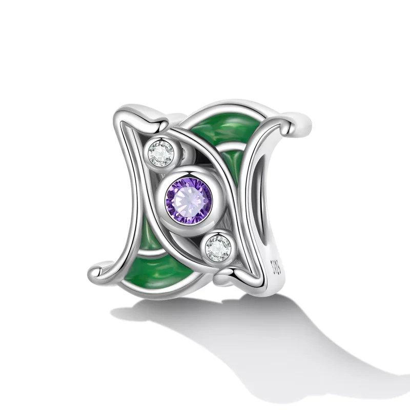 (immagine per) Distanziatore tipo Pandora Zirconio Art Viola - SCC2294 - Visualizza 2