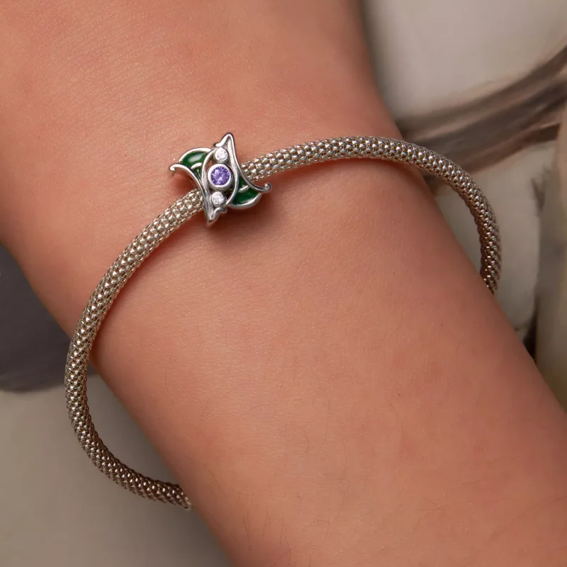 (immagine per) Distanziatore tipo Pandora Zirconio Art Viola - SCC2294 - Visualizza 6