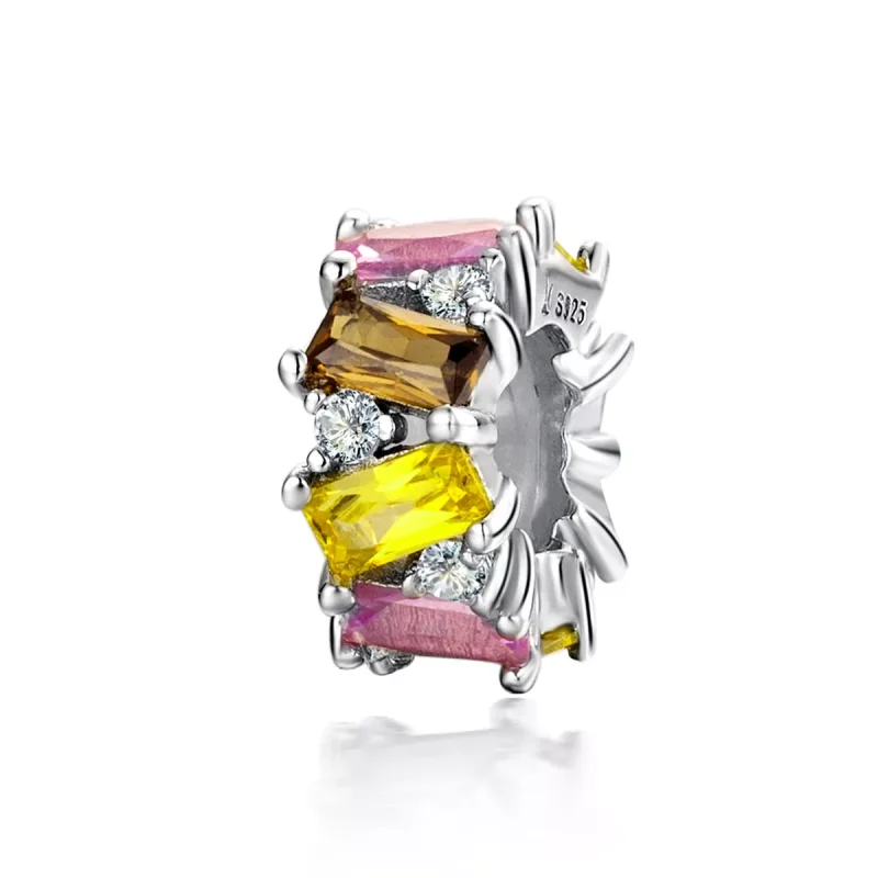 (immagine per) Distanziatore tipo Pandora Zirconio colorato - SCC1182