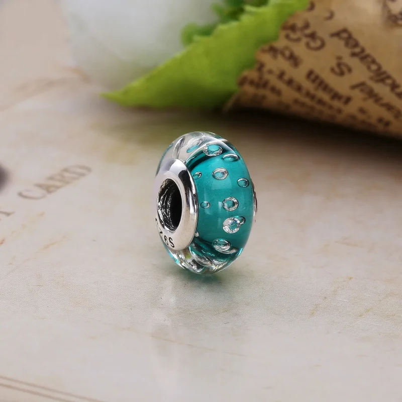 (immagine per) Bolle Frizzanti Blu Royal - 791630CZ - Charm | PANDORA - Visualizza 3