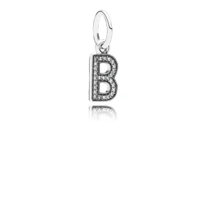 (immagine per) Charm con Pendente B - 791314CZ - Charm | PANDORA