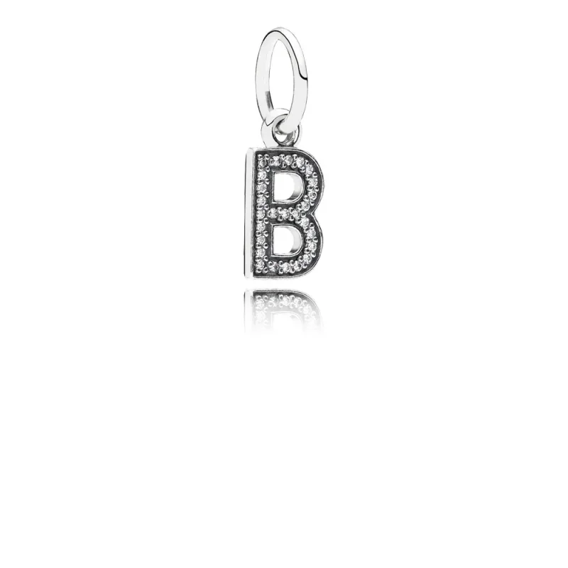 (immagine per) Charm con Pendente B - 791314CZ - Charm | PANDORA