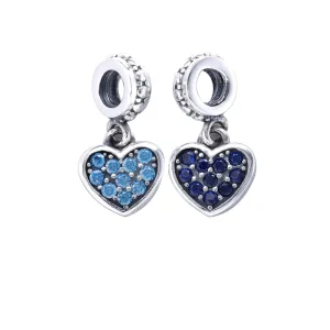 (immagine per) Charm con Pendente Cuore in Pavé Nero - 791023NCK - Charm | PANDORA