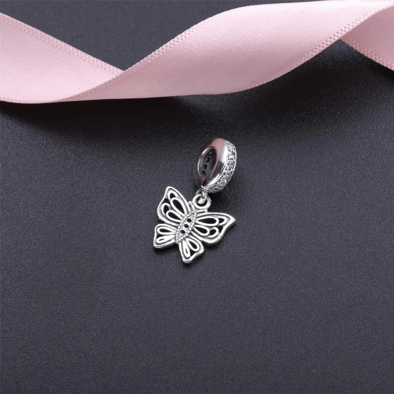 (immagine per) Charm con pendente Farfalla Vintage - 791255CZ - Charm | PANDORA - Visualizza 2