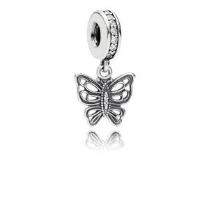 (immagine per) Charm con pendente Farfalla Vintage - 791255CZ - Charm | PANDORA