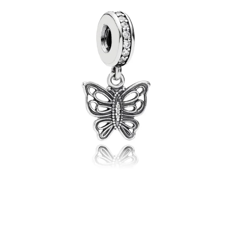 (immagine per) Charm con pendente Farfalla Vintage - 791255CZ - Charm | PANDORA