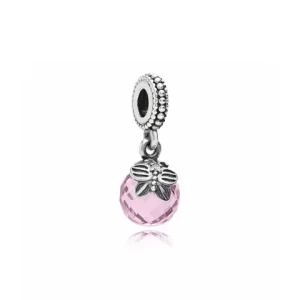 (immagine per) Charm con Pendente Goccia Rosa con Farfalla - 791258PCZ - Charm | PANDORA