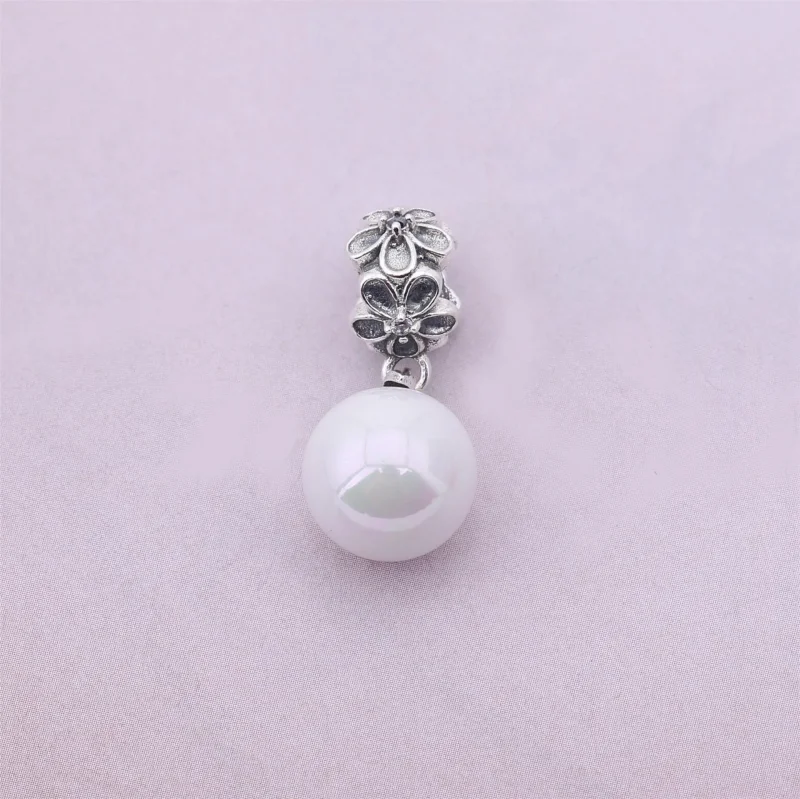 (immagine per) Charm Con Pendente Viola In Fiore Bianca 790858P Charm Pandora - Visualizza 2