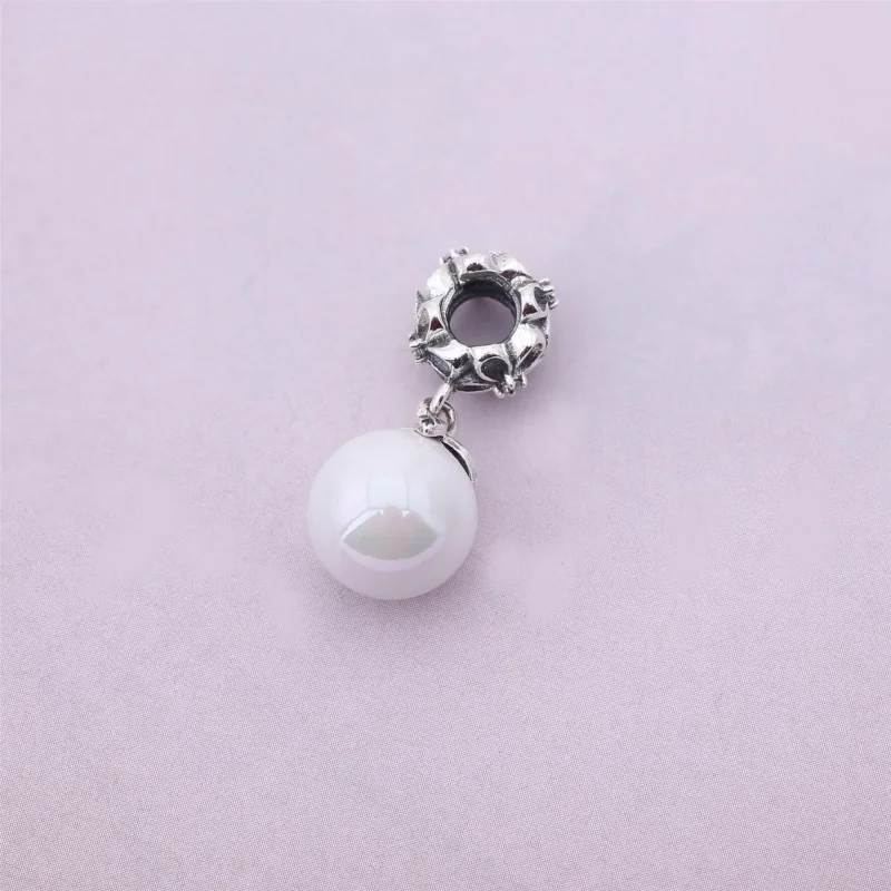 (immagine per) Charm Con Pendente Viola In Fiore Bianca 790858P Charm Pandora - Visualizza 3