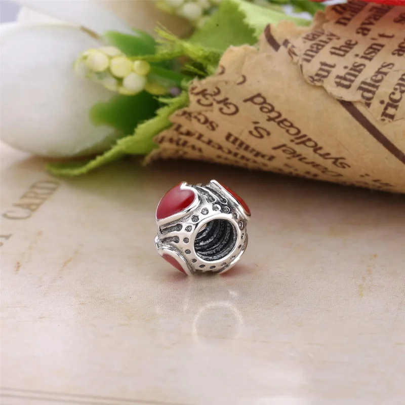 (immagine per) Charm Cuore nel Cuore Rosa - 790591EN28 - Charm | PANDORA - Visualizza 3
