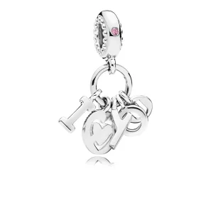 (immagine per) Charm Pendente PANDORA I Love You 796596FPC