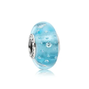 (immagine per) Charm in Vetro di Murano Bolle Frizzanti Azzurre - Pandora IT