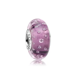 (immagine per) Charm in Vetro di Murano Bolle Frizzanti Viola - 791616CZ - Charm | PANDORA