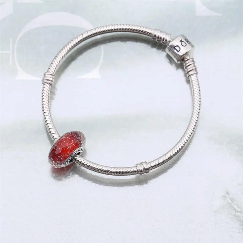 (immagine per) Charm in Vetro di Murano rosso scintillante - Pandora IT - Visualizza 2