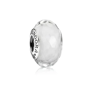 (immagine per) Charm in Vetro di Murano Sfaccettato Bianco - 791070 - Charm | PANDORA