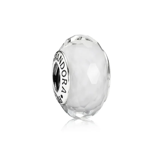 (immagine per) Charm in Vetro di Murano Sfaccettato Bianco - 791070 - Charm | PANDORA