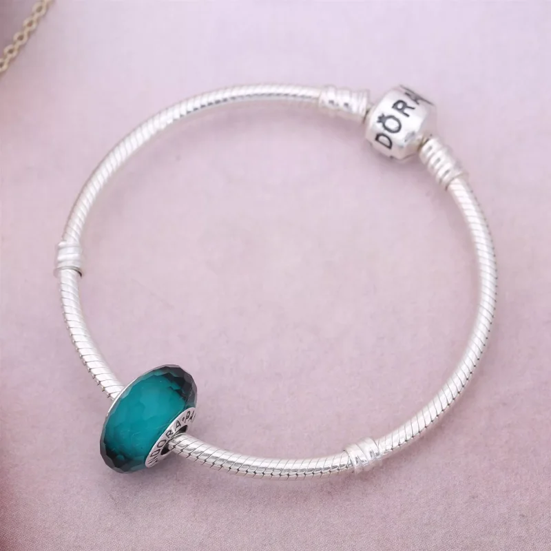 (immagine per) Charm in Vetro di Murano Sfaccettato Turchese - Pandora IT - Visualizza 2