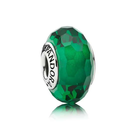 (immagine per) Charm in Vetro di Murano Sfaccettato Verde - Pandora IT | PANDOR