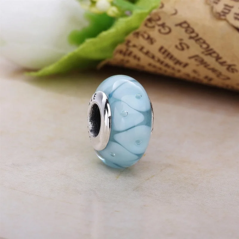 (immagine per) Charm in Vetro di Murano Zig-Zag Azzurro - 790924 - Charm | PANDORA - Visualizza 2