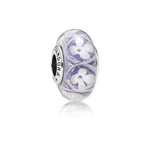 (immagine per) Charm in Vetro Prato Fiorito Viola - Pandora IT