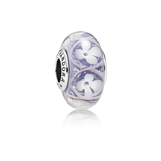 (immagine per) Charm in Vetro Prato Fiorito Viola - Pandora IT
