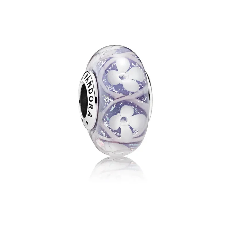 (immagine per) Charm in Vetro Prato Fiorito Viola - Pandora IT