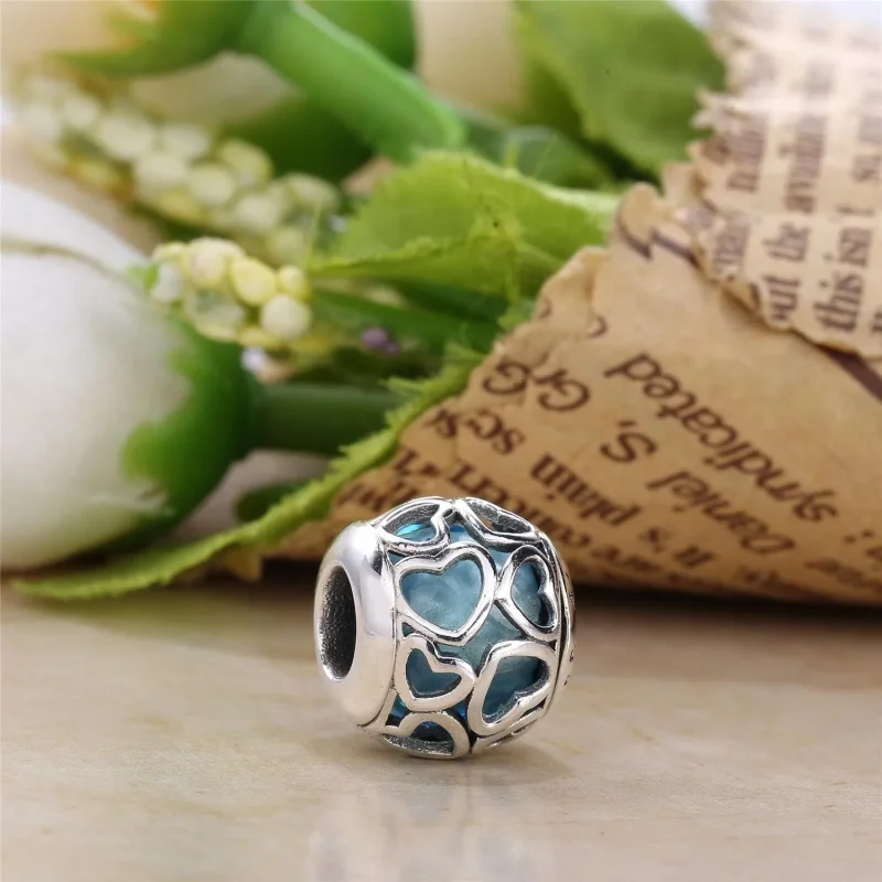 (immagine per) Charm Apri il tuo Cuore Azzurro Cielo - Pandora IT - Visualizza 2