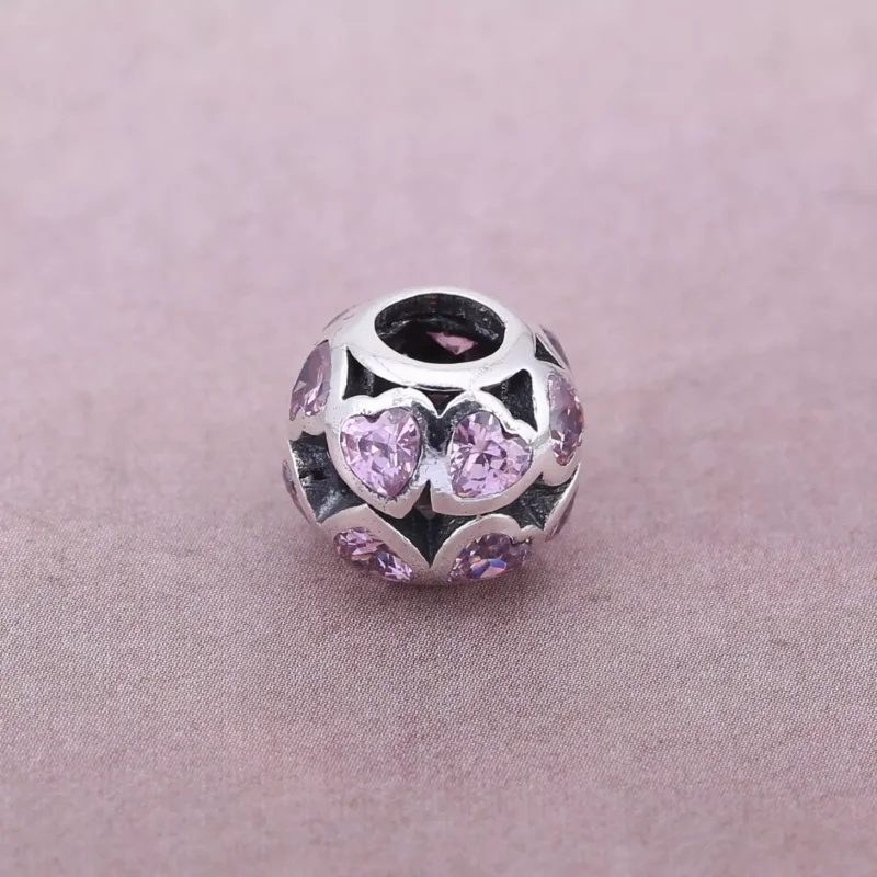 (immagine per) Charm Openwork Cuori Preziosi Rosa - Pandora IT - Visualizza 2