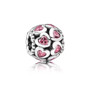 (immagine per) Charm Openwork Cuori Preziosi Rosa - Pandora IT