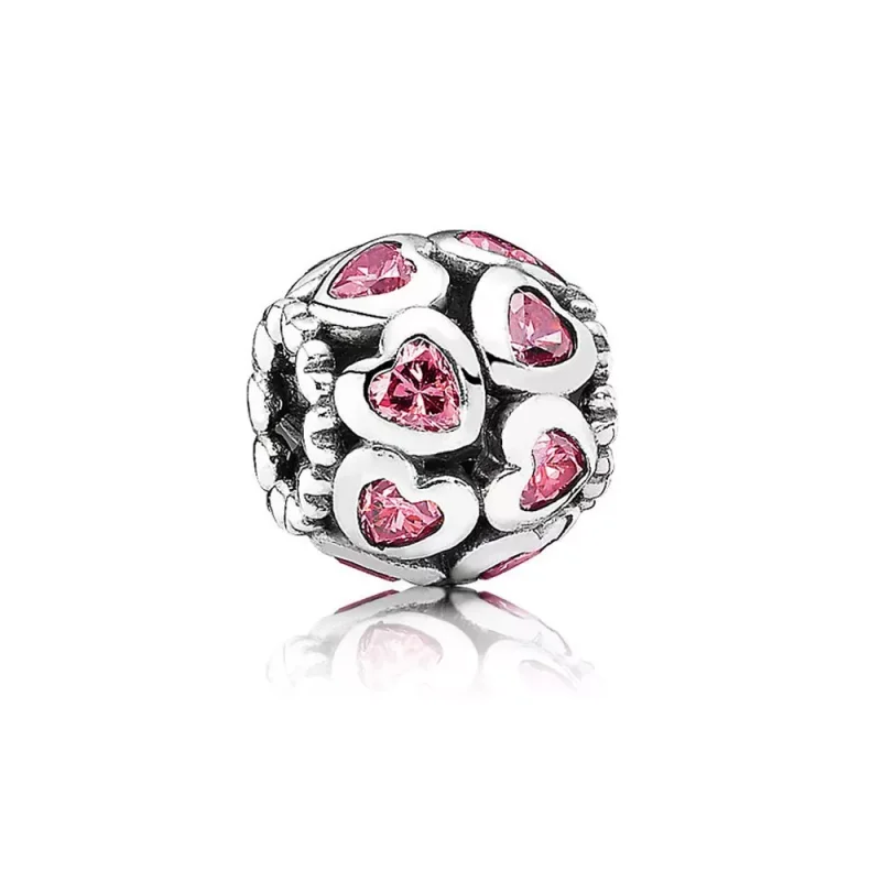 (immagine per) Charm Openwork Cuori Preziosi Rosa - Pandora IT