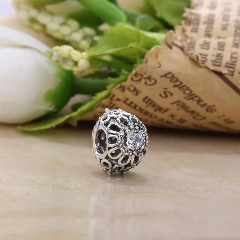 (immagine per) Charm Openwork Foglie Scintillanti - 750836CZ - Charm | PANDORA - Visualizza 3